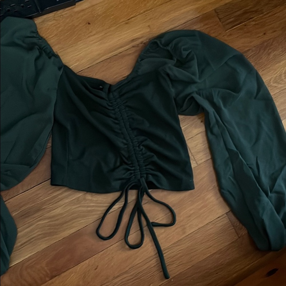 Never used forest green top
